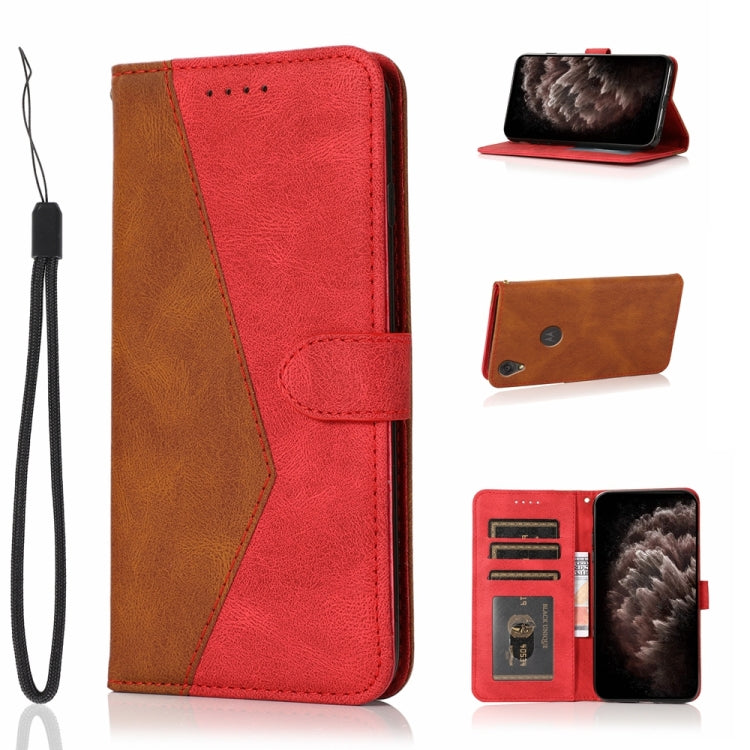 Dual-color Stitching Leather Phone Case