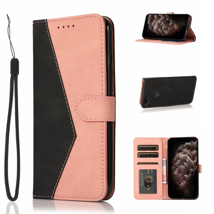 Dual-color Stitching Leather Phone Case