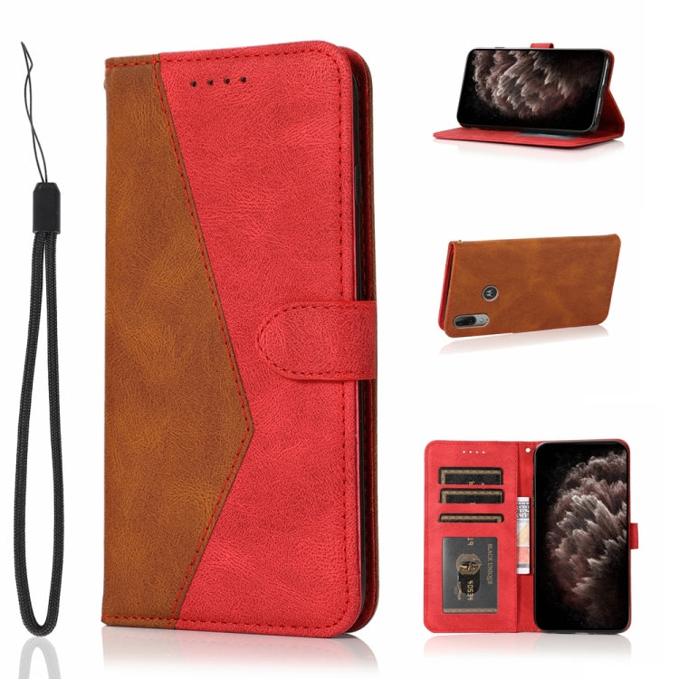 Dual-color Stitching Leather Phone Case