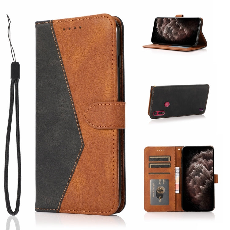 Dual-color Stitching Leather Phone Case