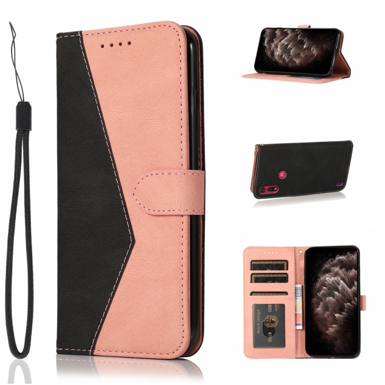 Dual-color Stitching Leather Phone Case