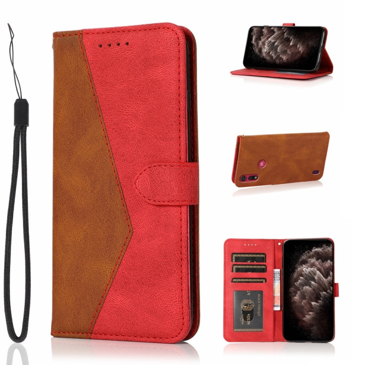 Dual-color Stitching Leather Phone Case