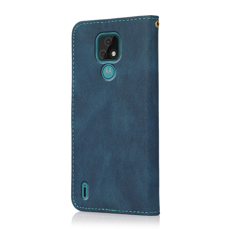 Dual-color Stitching Leather Phone Case, For Motorola Moto E7, For Motorola Moto G8, For Motorola Moto G8 Play / One Macro, For Motorola Moto G8 Power EU, For Motorola Moto G8 Power US, For Motorola Moto G8 Power Lite