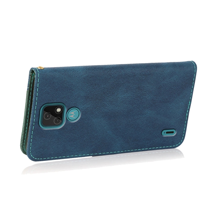 Dual-color Stitching Leather Phone Case, For Motorola Moto E7, For Motorola Moto G8, For Motorola Moto G8 Play / One Macro, For Motorola Moto G8 Power EU, For Motorola Moto G8 Power US, For Motorola Moto G8 Power Lite