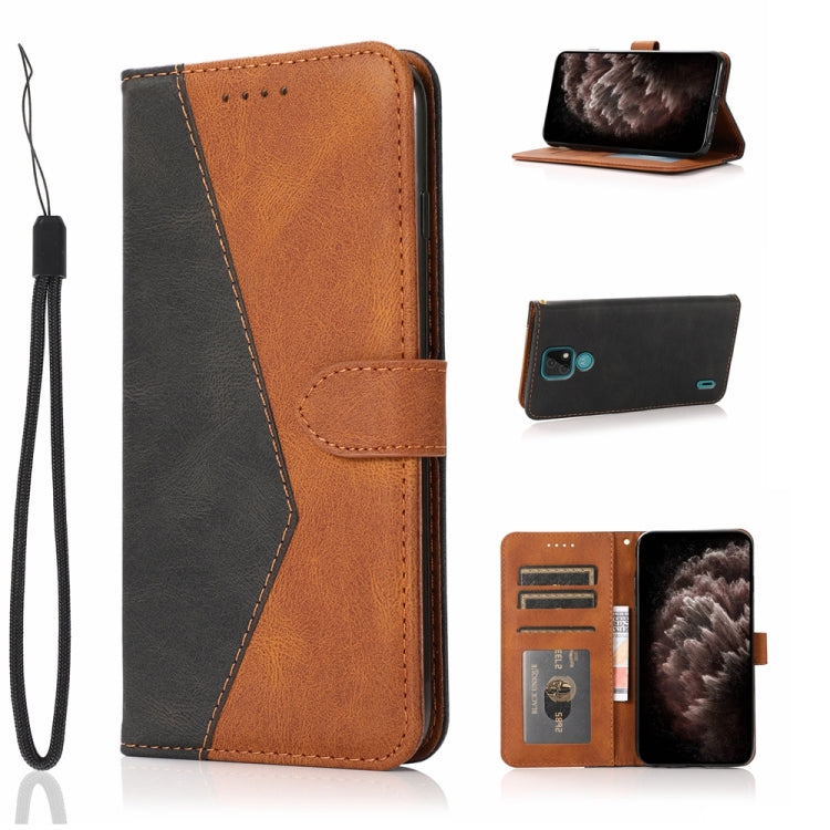 Dual-color Stitching Leather Phone Case