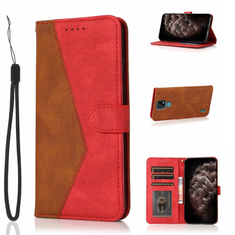 Dual-color Stitching Leather Phone Case