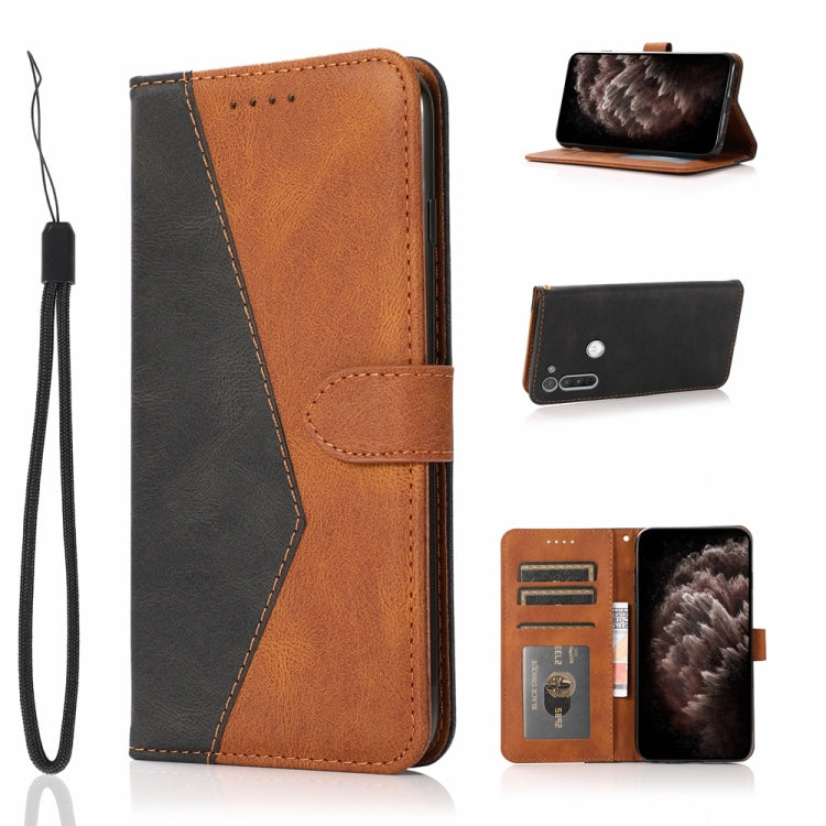 Dual-color Stitching Leather Phone Case