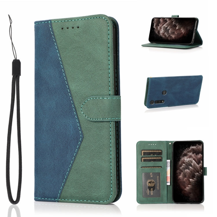 Dual-color Stitching Leather Phone Case