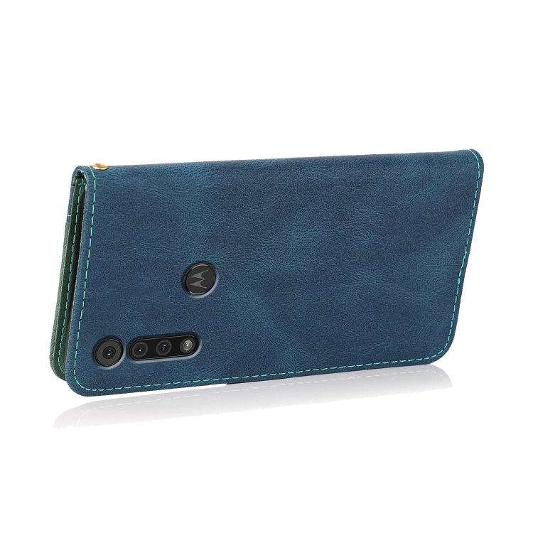 Dual-color Stitching Leather Phone Case
