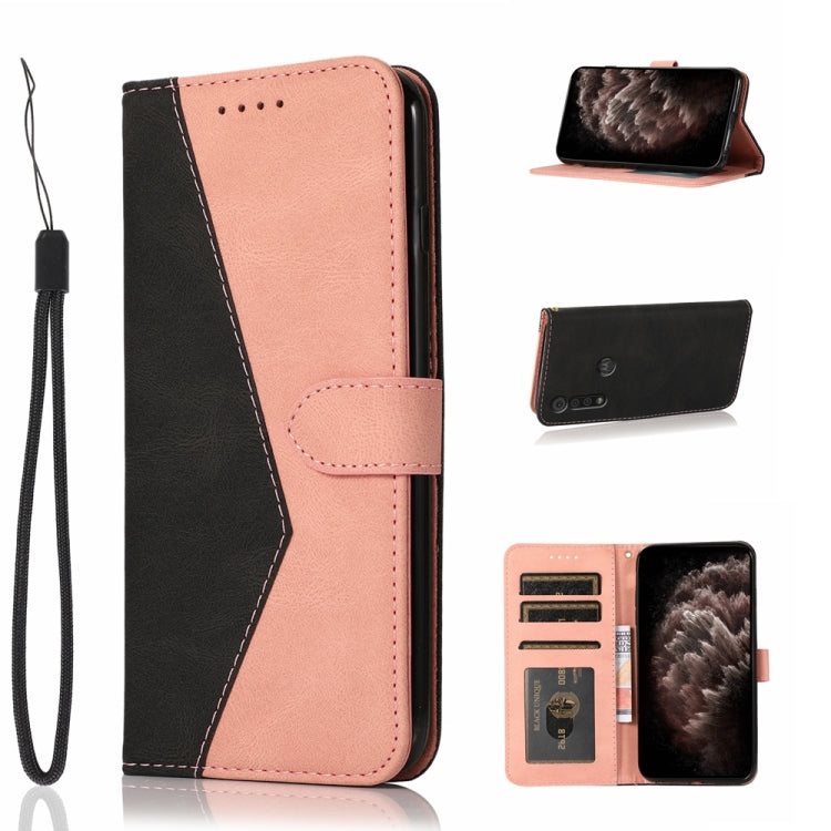 Dual-color Stitching Leather Phone Case