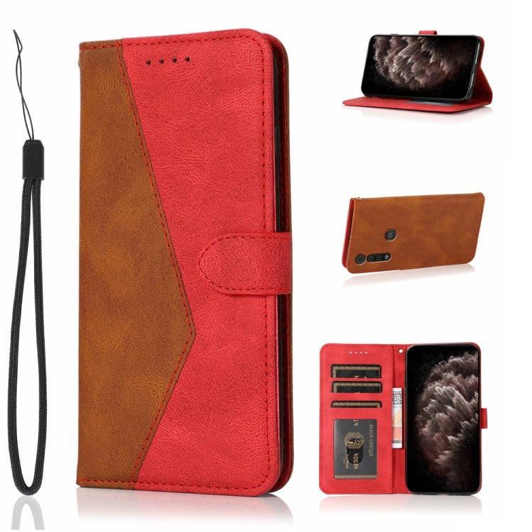 Dual-color Stitching Leather Phone Case