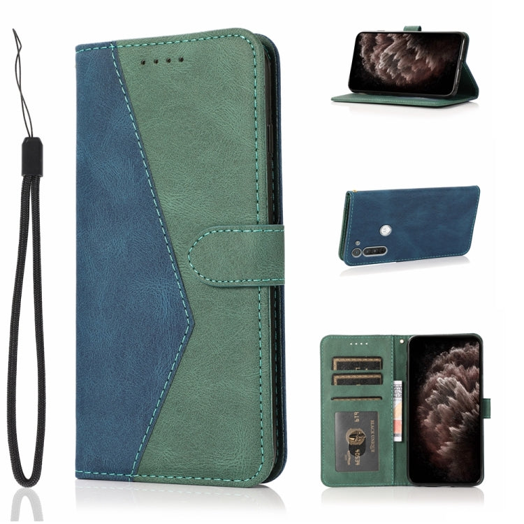 Dual-color Stitching Leather Phone Case