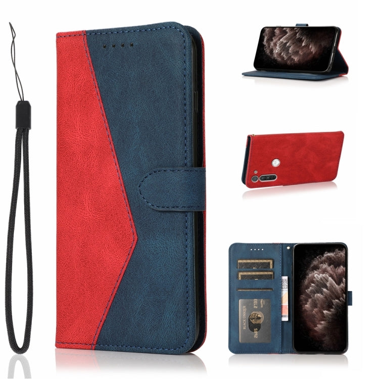 Dual-color Stitching Leather Phone Case