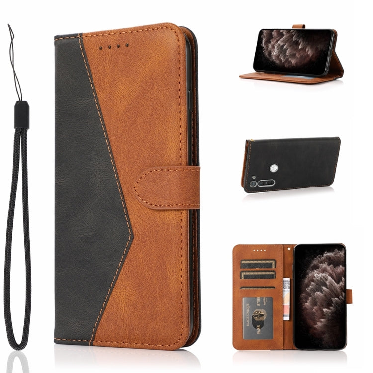 Dual-color Stitching Leather Phone Case