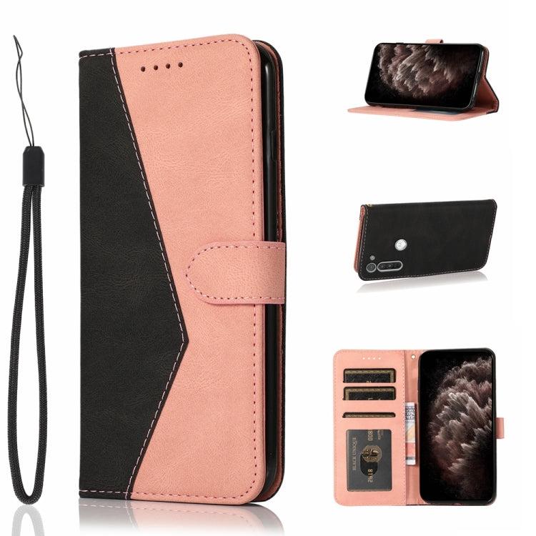 Dual-color Stitching Leather Phone Case