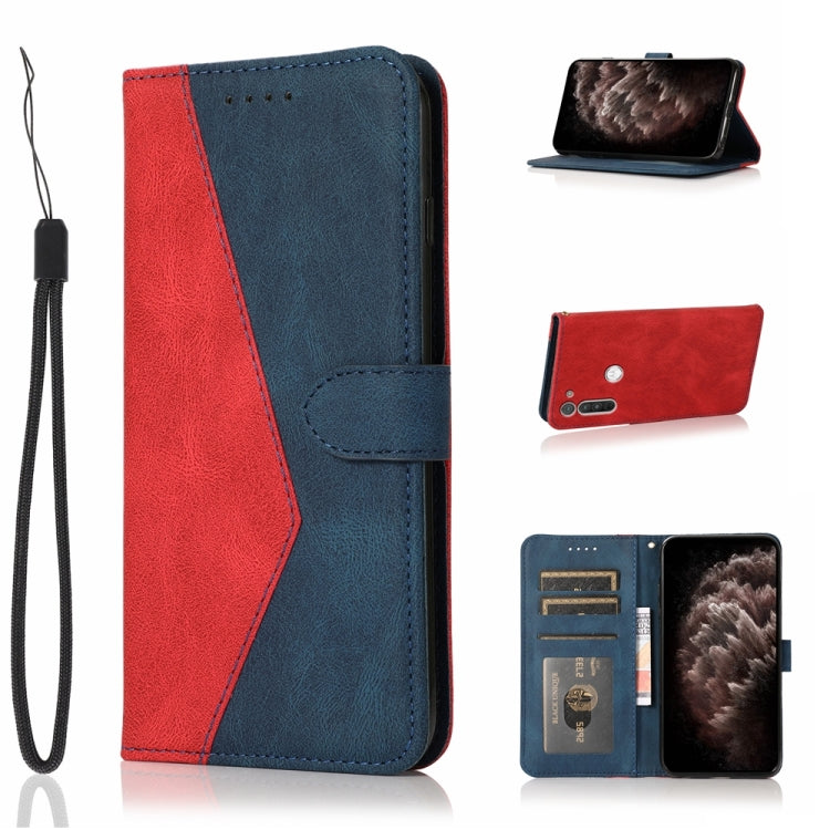 Dual-color Stitching Leather Phone Case