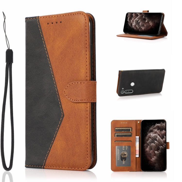 Dual-color Stitching Leather Phone Case
