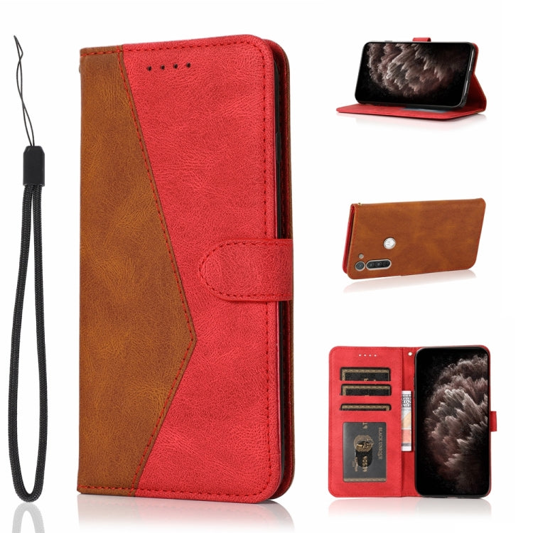 Dual-color Stitching Leather Phone Case