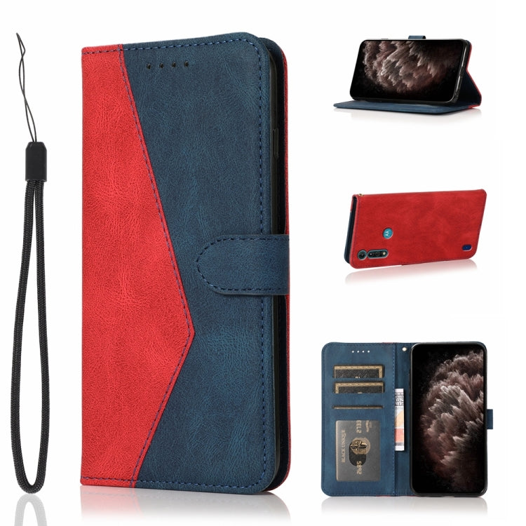 Dual-color Stitching Leather Phone Case