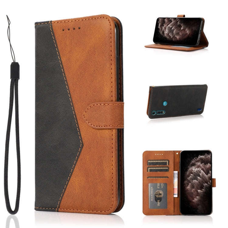 Dual-color Stitching Leather Phone Case