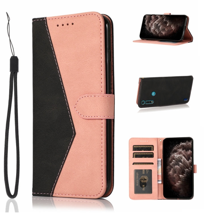 Dual-color Stitching Leather Phone Case