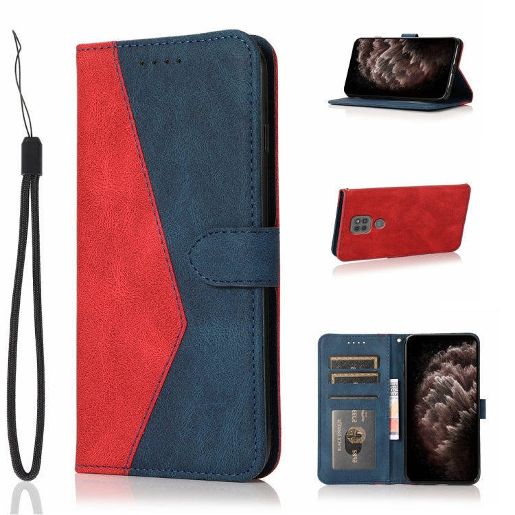 Dual-color Stitching Leather Phone Case