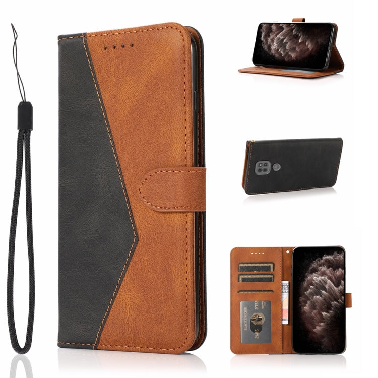 Dual-color Stitching Leather Phone Case