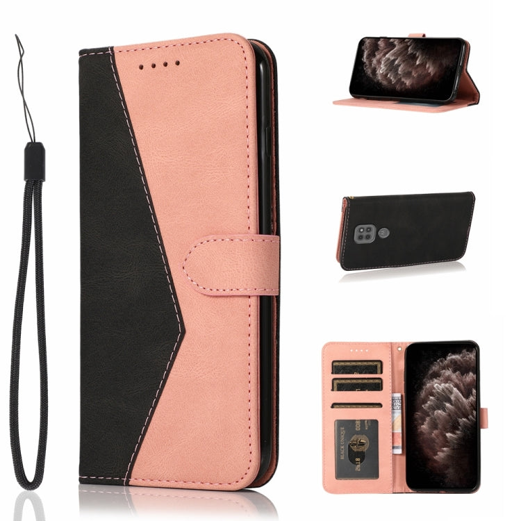 Dual-color Stitching Leather Phone Case