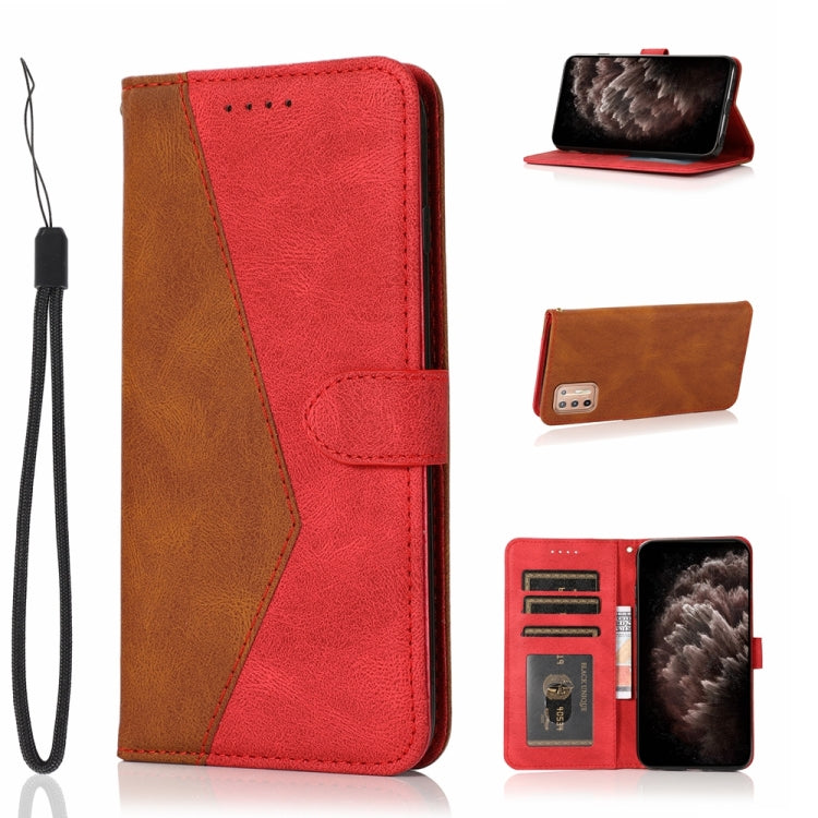 Dual-color Stitching Leather Phone Case