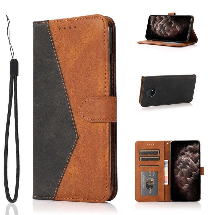 Dual-color Stitching Leather Phone Case
