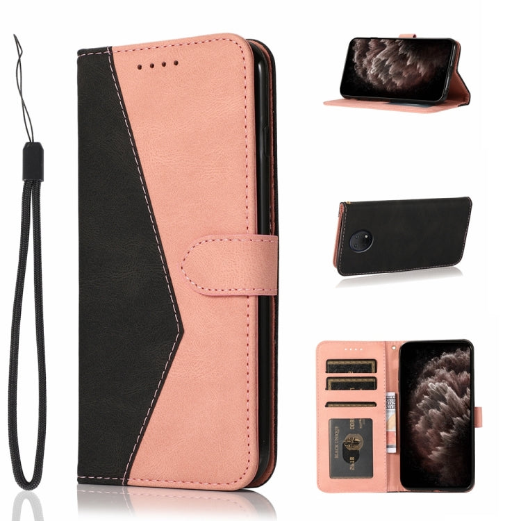 Dual-color Stitching Leather Phone Case