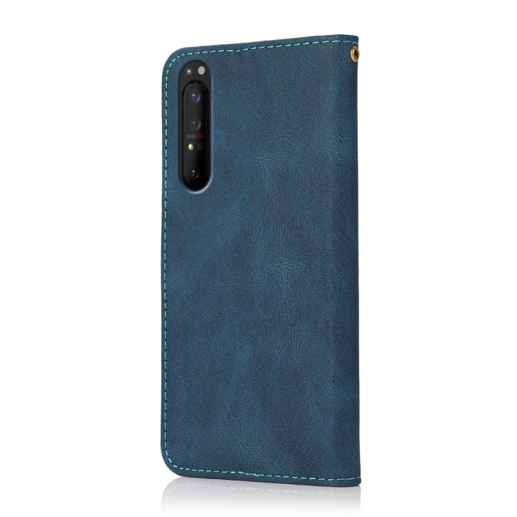 Dual-color Stitching Leather Phone Case, For Sony Xperia 5 II, For Sony Xperia 5 III, For Sony Xperia 10, For Sony Xperia 10 II, For Sony Xperia 10 III, For Sony Xperia L1