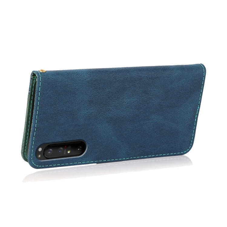 Dual-color Stitching Leather Phone Case, For Sony Xperia 5 II, For Sony Xperia 5 III, For Sony Xperia 10, For Sony Xperia 10 II, For Sony Xperia 10 III, For Sony Xperia L1