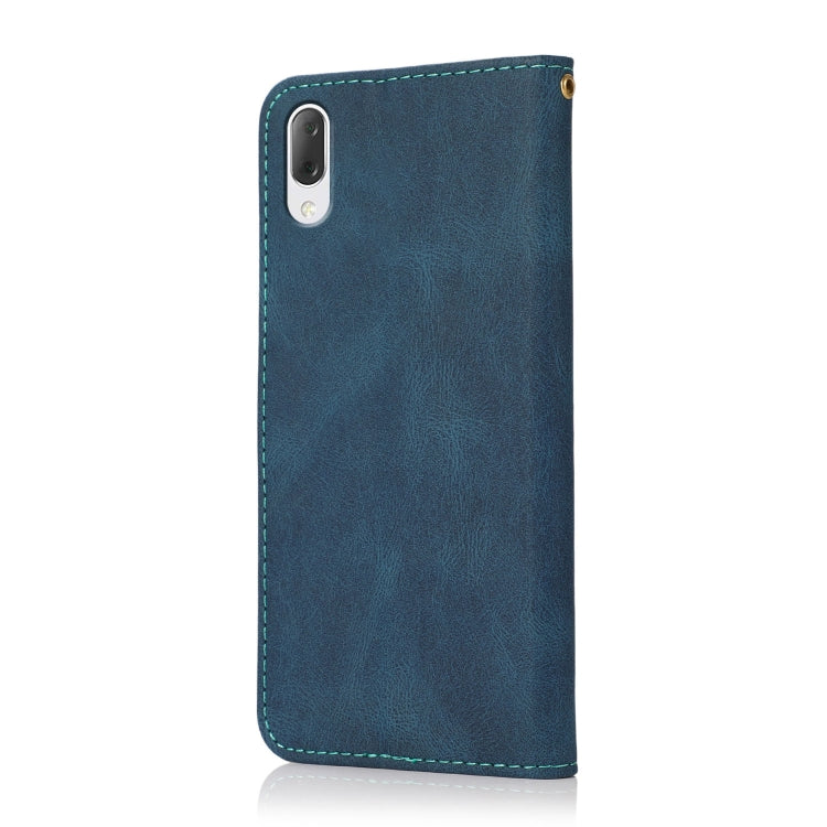 Dual-color Stitching Leather Phone Case, For Sony Xperia L3, For Sony Xperia L4, For OnePlus 7 Pro, For OnePlus 7T, For OnePlus 8, For OnePlus 8 Pro