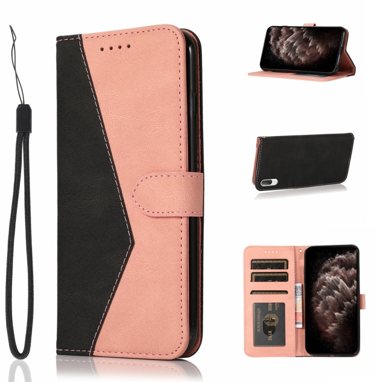 Dual-color Stitching Leather Phone Case, For Sony Xperia L3, For Sony Xperia L4, For OnePlus 7 Pro, For OnePlus 7T, For OnePlus 8, For OnePlus 8 Pro