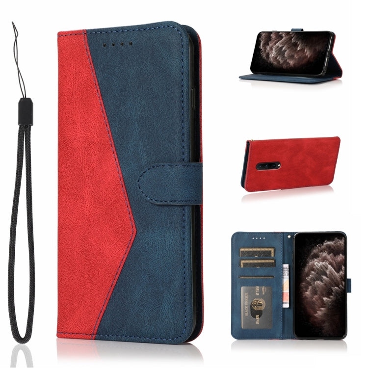 Dual-color Stitching Leather Phone Case