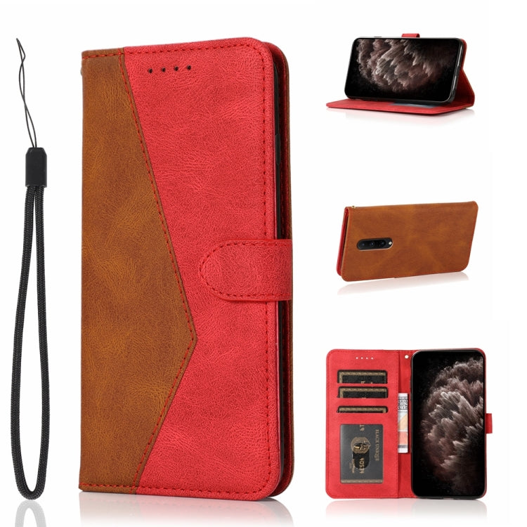Dual-color Stitching Leather Phone Case