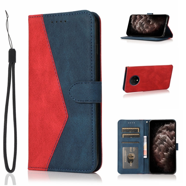 Dual-color Stitching Leather Phone Case