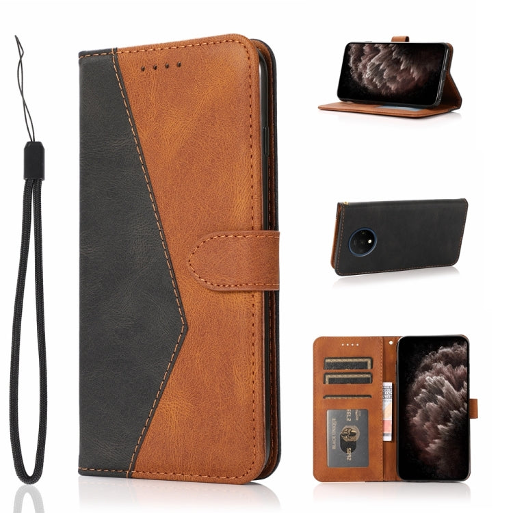 Dual-color Stitching Leather Phone Case
