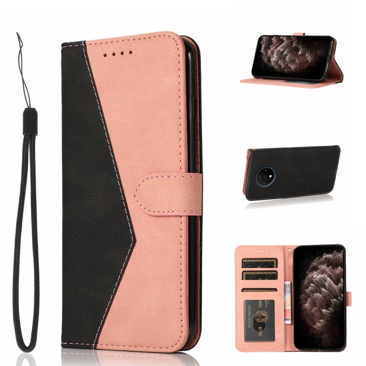 Dual-color Stitching Leather Phone Case, For Sony Xperia L3, For Sony Xperia L4, For OnePlus 7 Pro, For OnePlus 7T, For OnePlus 8, For OnePlus 8 Pro