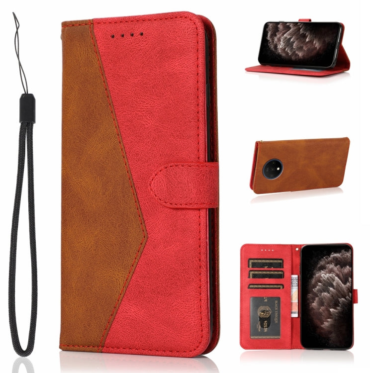 Dual-color Stitching Leather Phone Case