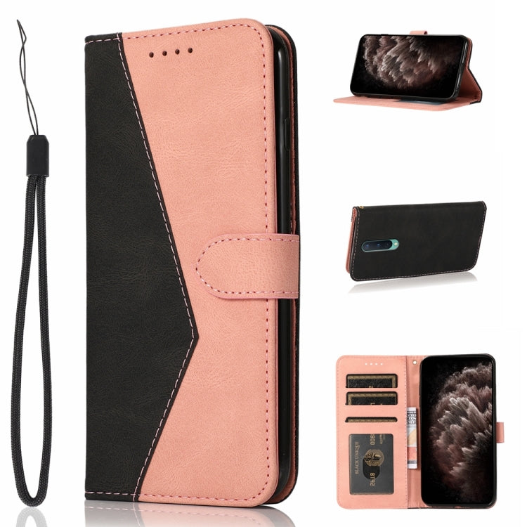 Dual-color Stitching Leather Phone Case, For Sony Xperia L3, For Sony Xperia L4, For OnePlus 7 Pro, For OnePlus 7T, For OnePlus 8, For OnePlus 8 Pro