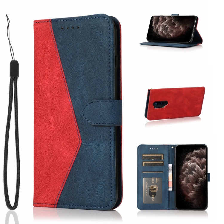 Dual-color Stitching Leather Phone Case