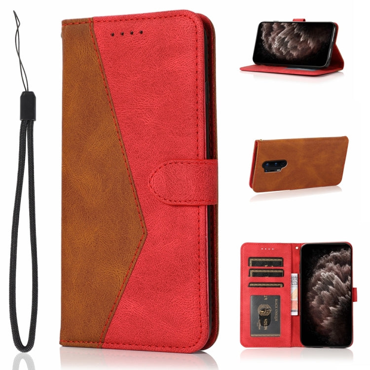Dual-color Stitching Leather Phone Case