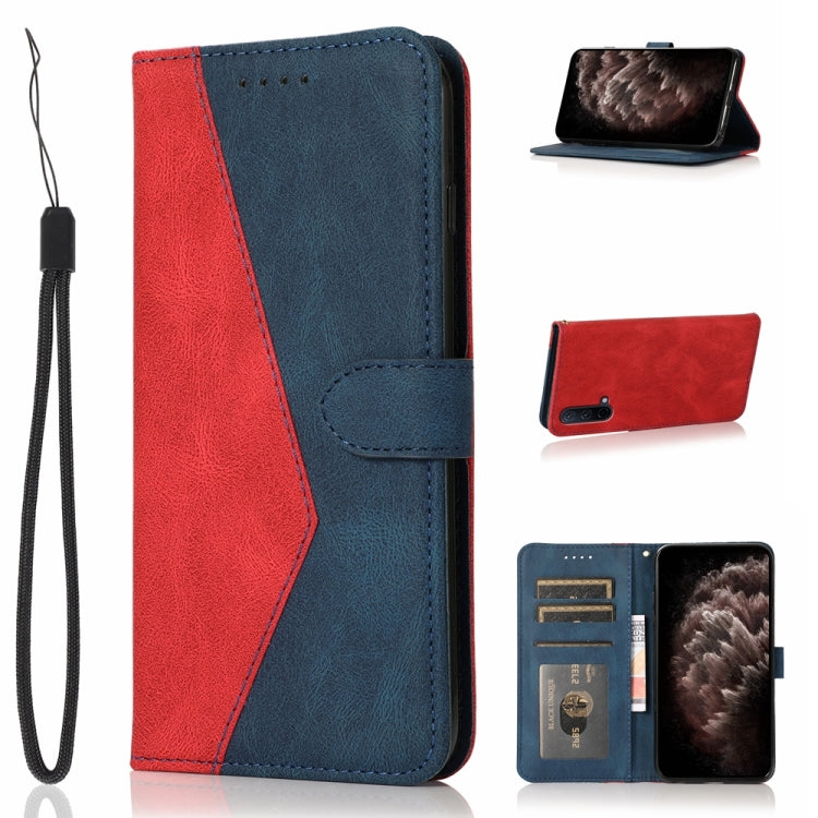 Dual-color Stitching Leather Phone Case