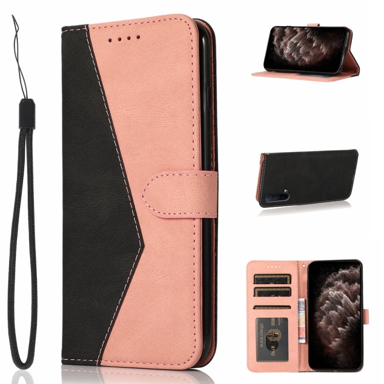 Dual-color Stitching Leather Phone Case, For OnePlus Nord CE 5G, For OnePlus Nord N200 5G, For OPPO A5 2020 / A9 2020, For OPPO A52 / A92, For OPPO A53 5G / A72 5G / A73 5G, For OPPO A53 2020