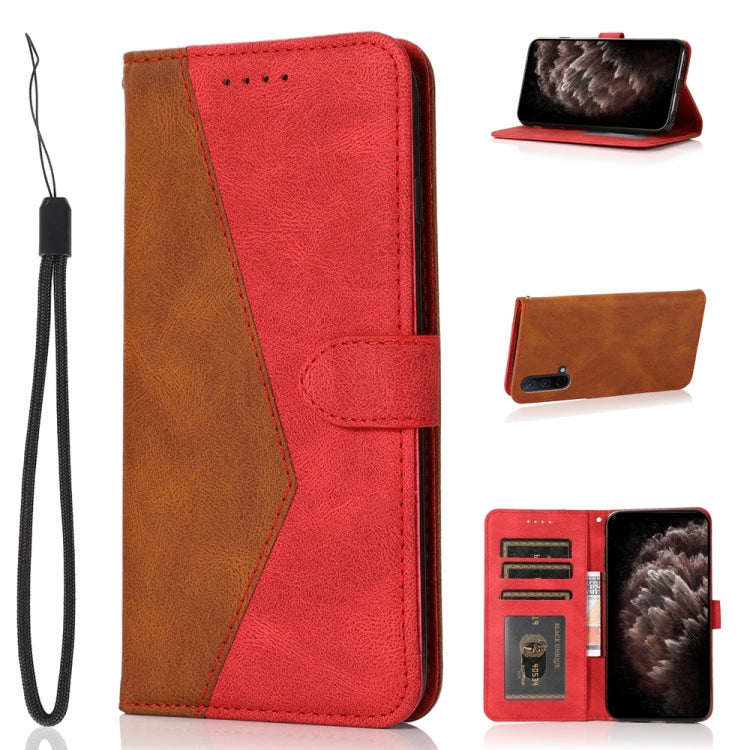 Dual-color Stitching Leather Phone Case