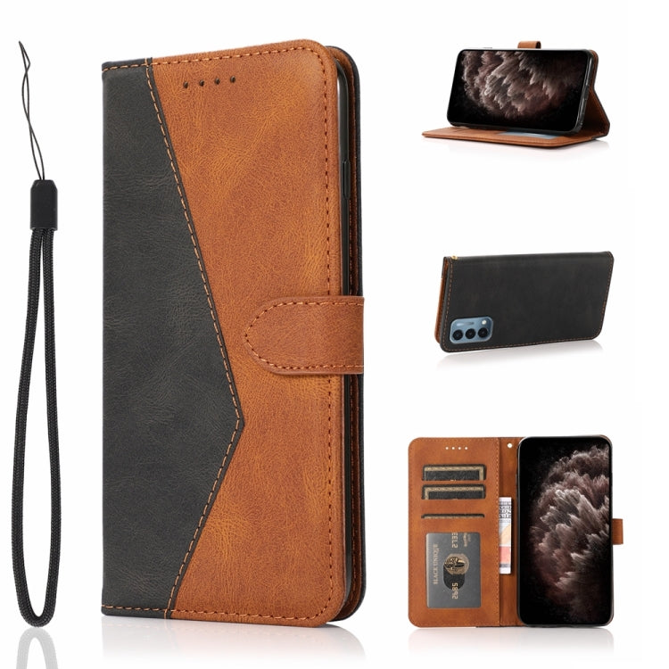Dual-color Stitching Leather Phone Case