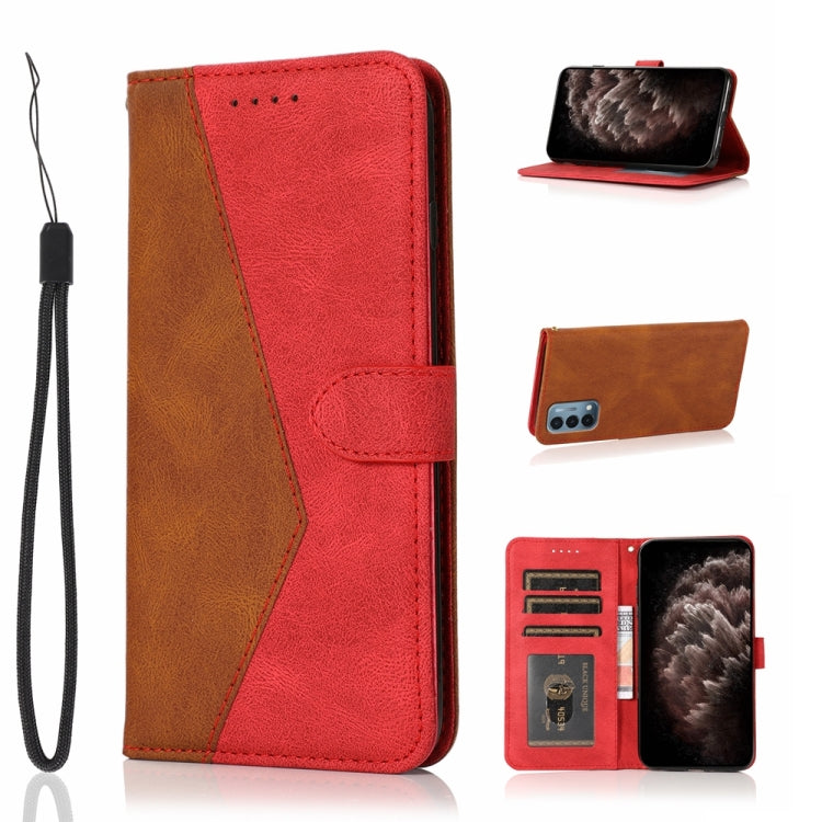 Dual-color Stitching Leather Phone Case