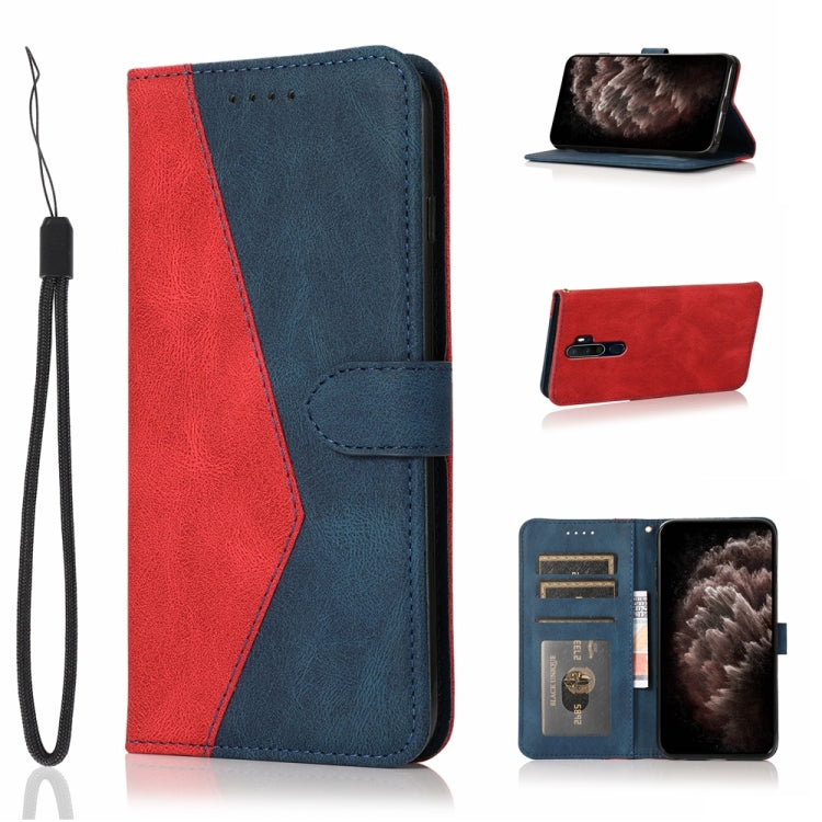 Dual-color Stitching Leather Phone Case